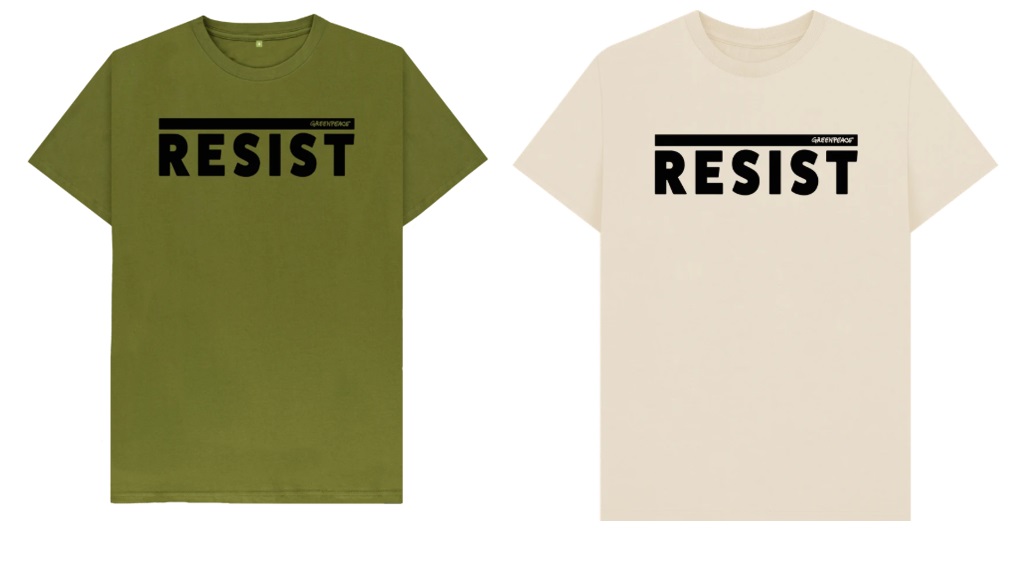 Greenpeace resist merch